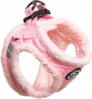 М'який нашийник для собак CHIARA MIA, розмір M (з водонепроникного матеріалу, регульований, з світловідбиваючими смугами), колір: Рожевий