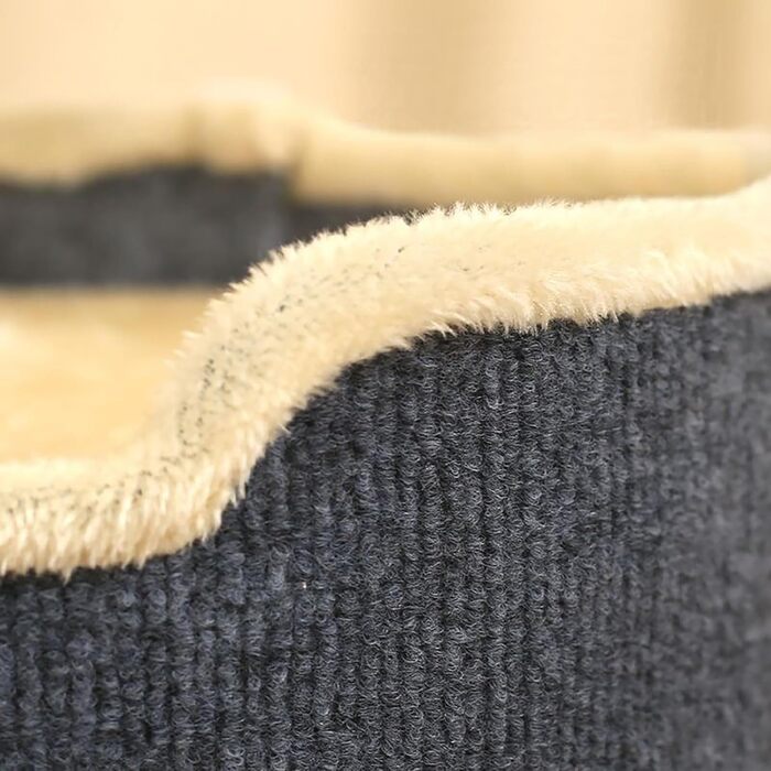 Двоповерховий будиночок для котів UBRAVOO - котяча печера для дому, іграшки-підвіски, прямокутний дизайн