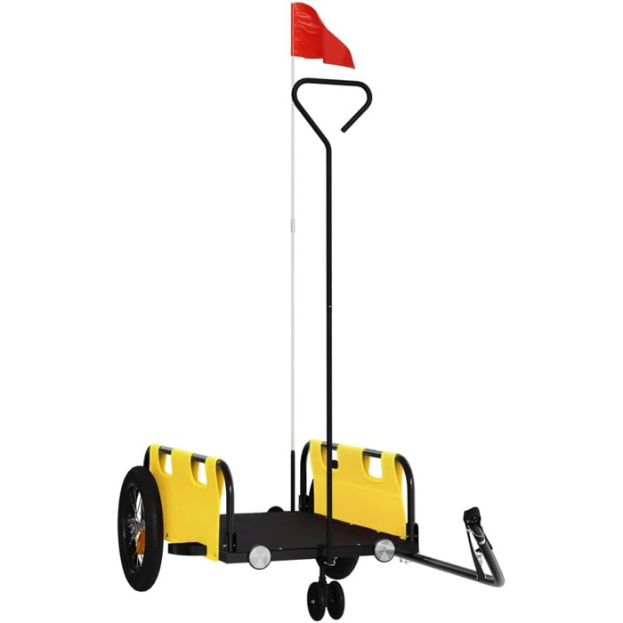 Причіп для велосипеда: вантажний, для собак, жовтий, Oxford, міцний, легко монтується