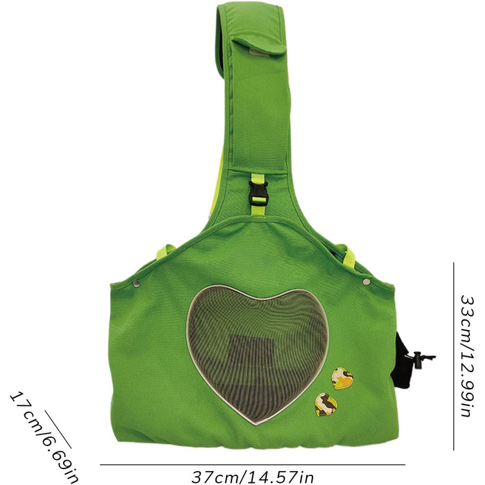 Транспортна сумка для собак та котів, переноска для тварин, зелена, 35.8 x 40.9 x 16.69 см