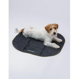 Килимок для собак Lazy Dog Mat від United Pets – портативне, складне ліжко для собак, ідеально підходить для ресторанів та подорожей. Легкий килимок для собак, чорно-зелений, універсальний розмір