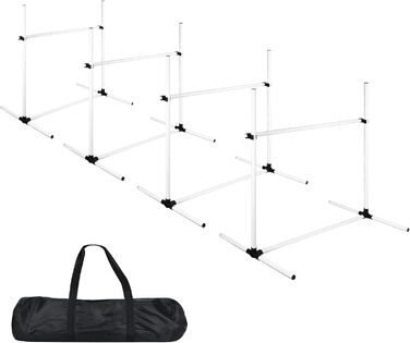 Набір для аджиліті для собак Froadp Agility Set: 4 перешкоди, регульована висота, 104x70x101 см, білий