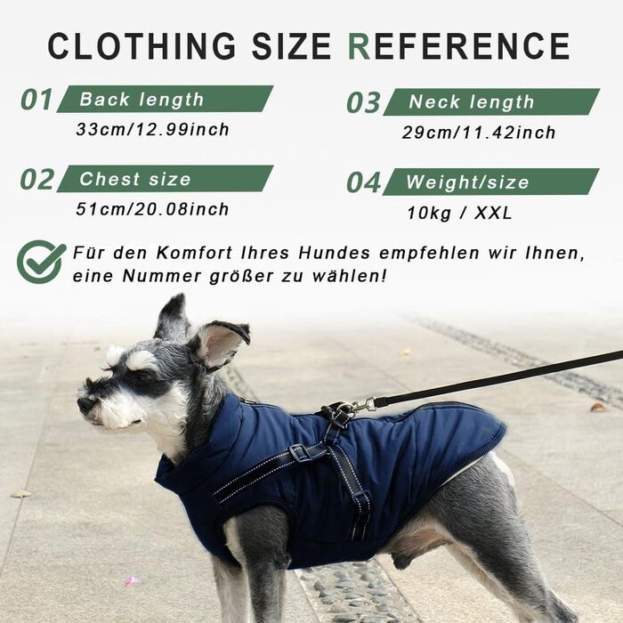 Зимова жилетка для собак, водонепроникний теплий одяг для маленьких собак з D-кільцем (зелений, XL, синій, L)