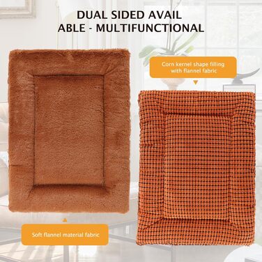 Килимок для собак, м'який та теплий, 90x70 см, помаранчевий, PS085