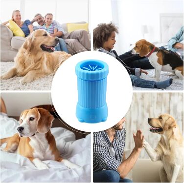 Автоматичний мийник лап для собак, USB, для середніх та великих порід, зелений (блакитний)