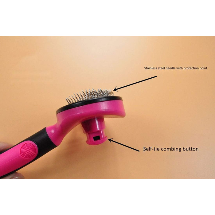 Гребінець для вичісування шерсті собак та котів, видалення відмерлої шерсті та ковтунів, чорний