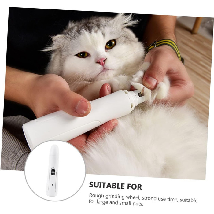 Електричний триммер для нігтів Milisten для собак та котів - тихий та безпечний, USB-зарядка