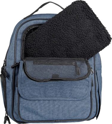 Рюкзак для собак Hunderucksack Wiro Зелений – 40x25x41 см – поліестер, посилена спинка, знімний піддон, страховка, нагрудний ремінь, кріплення для авторемня, Trolley-fix Зелений (Блакитний, 40x25x41CM (Пакети з 1))