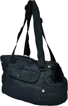 Транспортна сумка для собак Bobby, м'яка, 50 см, чорна, багатокольорова