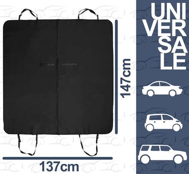 Захисний чохол для автокрісла Lupex 4-в-1 для собак, універсальний, 137 x 147 см, для собак та котів, авто, SUV, вантажівка, гамак, захист багажника, водовідштовхуючий та стійкий до подряпин