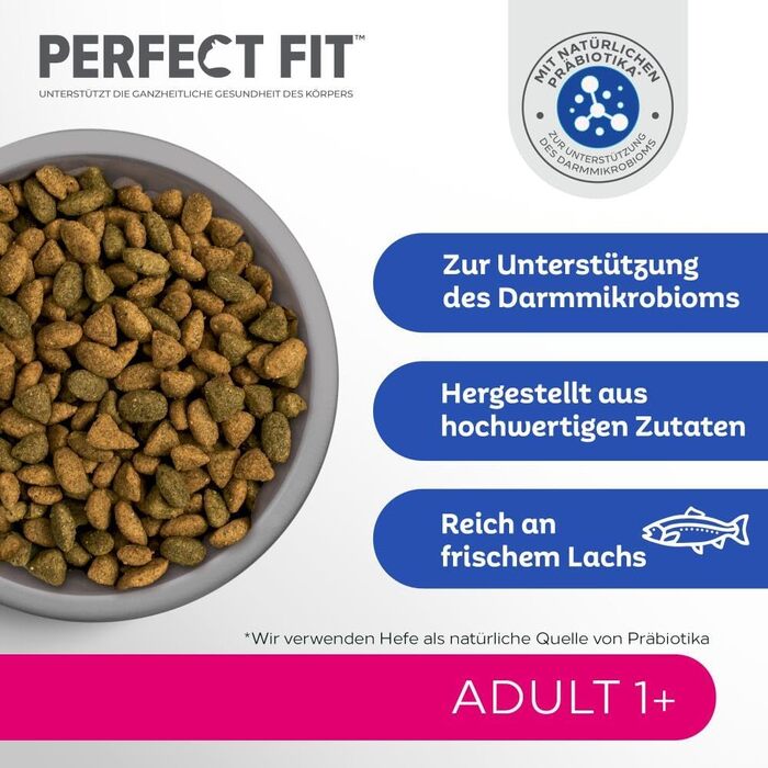 Сухий корм для дорослих котів Perfect Fit Adult 1+ з лососем, 7 кг
