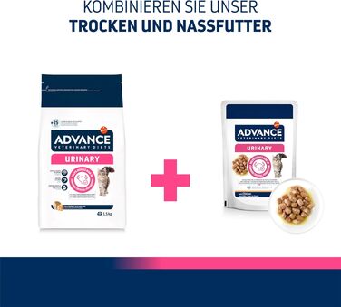 Сухий корм для котів Advance Urinary Stress для сечовивідних шляхів та при стресі, 1.25 кг