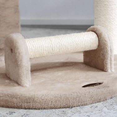 Кігтеточка-вежа HAPPYPET Parker 171 см: дім, тунель, лежанки, кігтешліф, XXL для котів, колір капучино