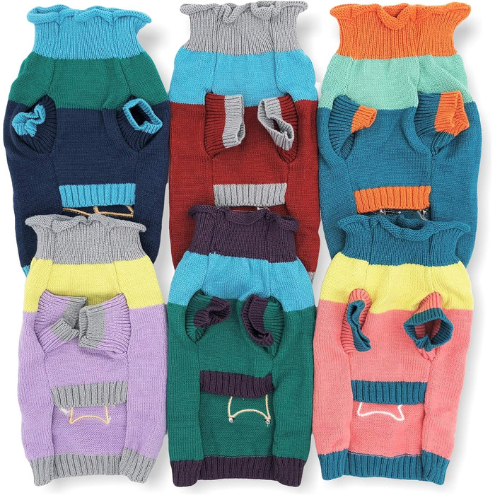 Теплий в'язаний пуловер для собак, модний дизайн, для маленьких та великих тварин, розмір XXS (довжина 20.3 см), XL (довжина 18 см), матеріал: бібер