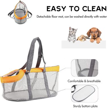 PETCUTE Сумка-переноска для собак та котів, 4 кг, помаранчевого кольору
