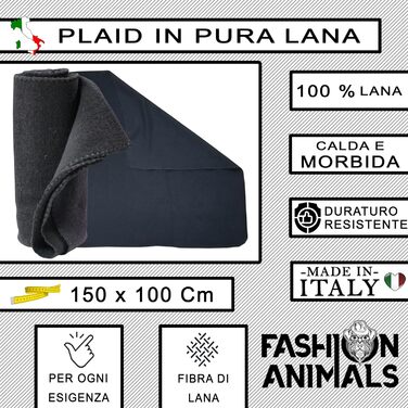 М'яка ковдра для домашніх тварин Luxus: вовна, кашемір, штучне хутро, 150x100 см, для собак та котів, чорна