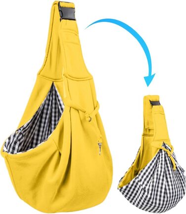 Сумка-переноска для маленьких собак, жовта | Змінна переноска для собак | Сумка для собак для подорожей та прогулянок на вулиці
