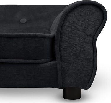 Диван для домашніх тварин MG Design – чорний, міцний, з м'якою оббивкою, легко чистити – для собак та котів, збірно-розбірний, чорний, W17