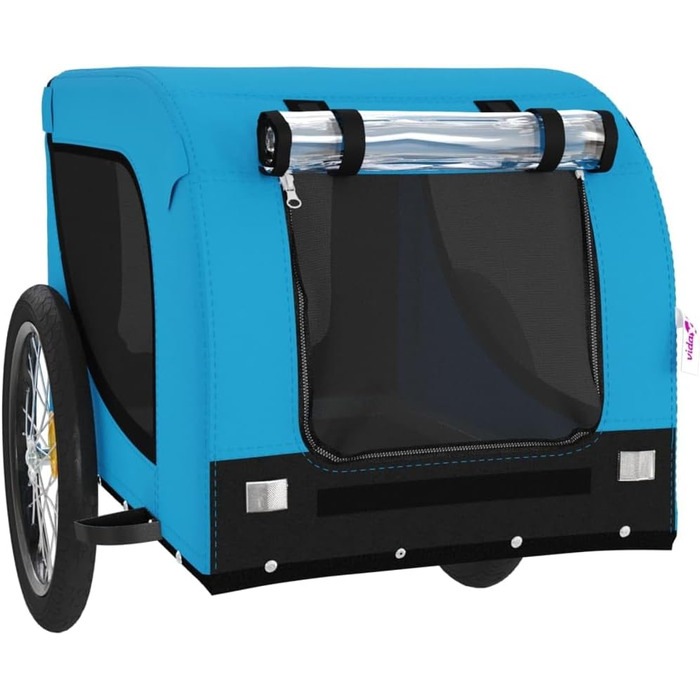 Причіп для велосипеда для собак, блакитний та чорний, Oxford-Gewebe та залізо, LH90049