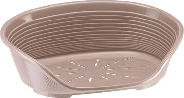 Крізьле для собак та котів Ferplast Siesta Deluxe, пластикове, 43x28x17.5 см, 49x36x18 см, сірий (Taubengrau), миється, з вентиляцією, антиковзаюче
