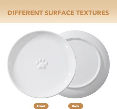 Набори керамічних мисок для котів Havniva (3 шт.) - широкі, білі, для вологого та сухого корму