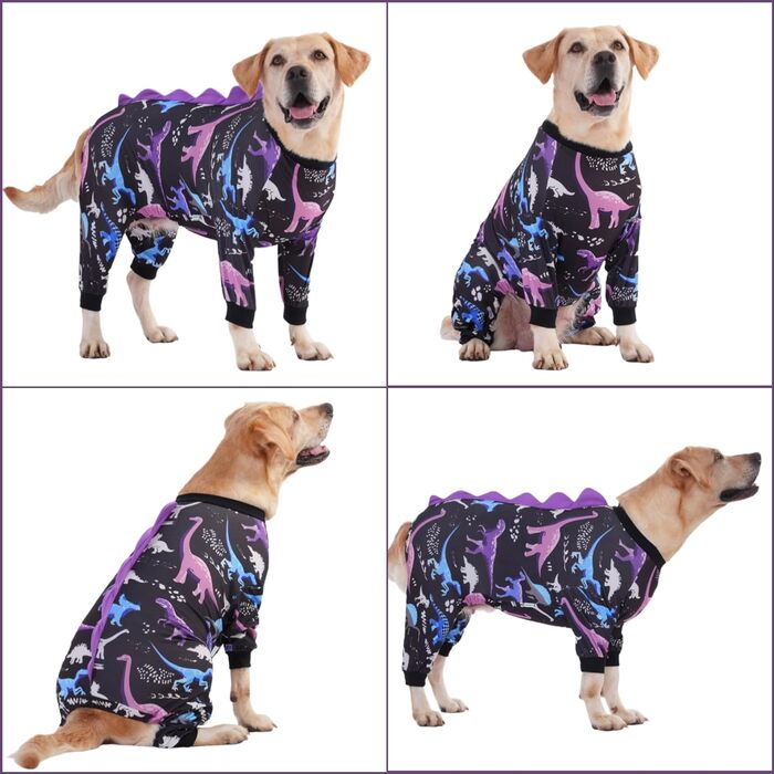 Комбінезон для собак великих порід LovinPet: дихаючий, з UV-захистом, антибактеріальний, для відновлення після операцій, зелено-оранжевий, XXX-Large