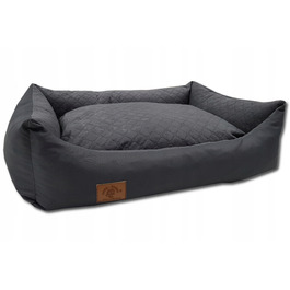 Плюшевий лежак-канапа для собак Odol, сірий, 100 см x 70 см