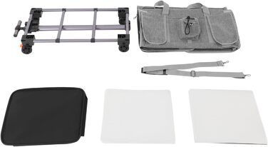 Транспортна переноска для котів та собак Apriltop з двома відділеннями та колесами, 60x40x45 см, сіра