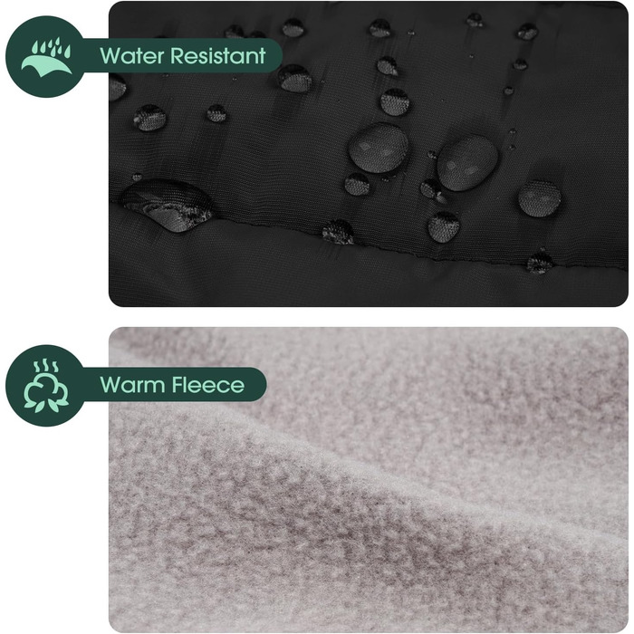 Водонепроникний та вітронепроникний зимовий одяг для собак середніх порід Kuoser, тепла куртка для собак з еластичним коміром, світловідбиваючий зимовий одяг для собак, чорна зимова куртка M