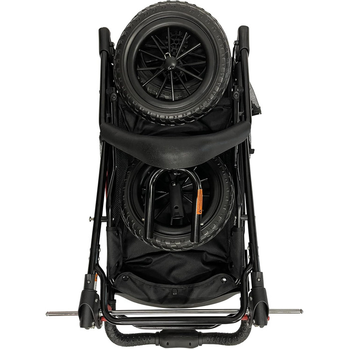 Petique Chinook Schwarz: розкішний візок для собак | Колеса 30 см, EVA, світловідбивачі | До 23 кг