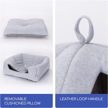 Nobleza: Розкладне котяче будиночок 2-в-1 для котів та собак, з подушкою, 38x38x33 см