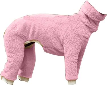 Зимовий комбінезон для собак – теплий флісовий костюм з принтом грейхаунд, високий комір, одяг для чотирилапих афганських хаундів (N, XL)