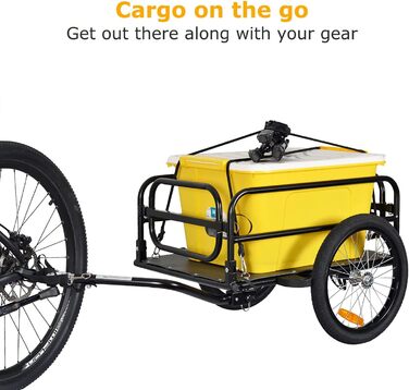 Складаний вантажний причіп Tiggo для велосипеда, об'єм 70 літрів, вантажопідйомність 40 кг