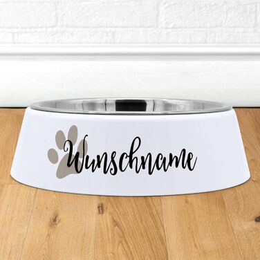 Миска для корму PrintPlanet® з іменем або текстом на вибір - миска для собак з іменем, персоналізована та надрукована - дизайн 2