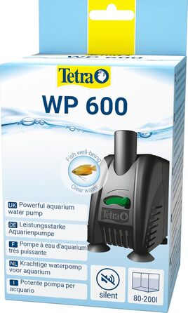 Tetra WP 600 - потужна водяна помпа для акваріумів 80-200 л з регулюванням потоку, для чистої та прозорої води