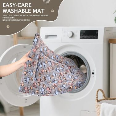 Ортопедичне ліжко для собак BVAGSS, миється, плюшеве, тепле, для собак маленьких, середніх та великих порід, XH083 (100x80 см, Колір: Кофе з лапками)