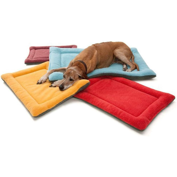 М'яка підстилка для собак та котів з мікроплюшу, червона, розмір L (89x56x4 см)