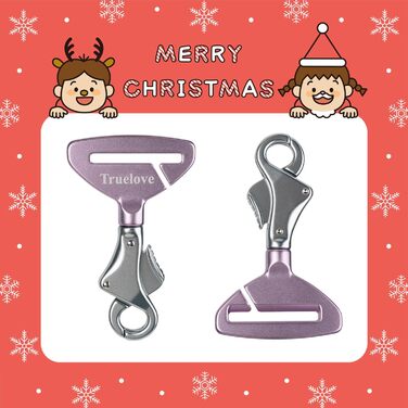 Посилений собачий нашийник-кріплення для авто, безпечна пряжка, сумісний з усіма авторемнями, для нашийників та шлейок, TLM1993-Lila