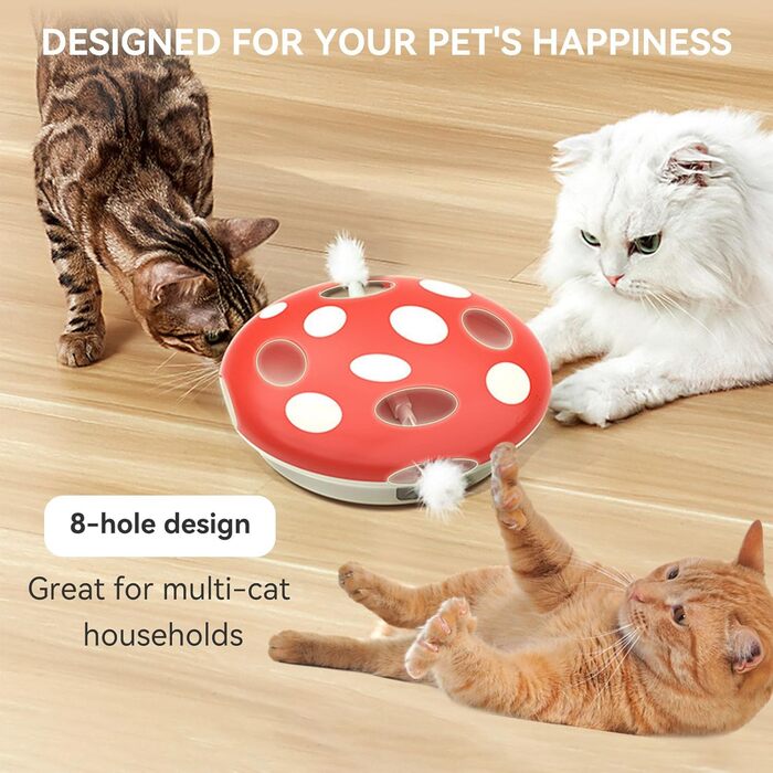 Інтерактивна іграшка для котів Namsan з інфрачервоним сенсором, USB-C зарядка, тиха, електрична - зелений (червоний)