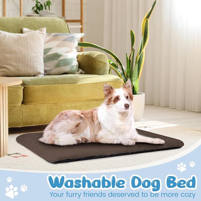 Крісло-лежанка для собак великих порід Baodan, 106x71 см, коричневе, з неслизьким дном