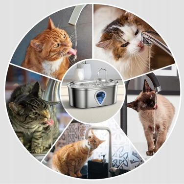 Металева питилка-фонтан для тварин Els Pet, 3500 мл