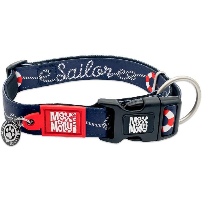 Нашийник для собак Max & Molly Gotcha! з Smart ID, преміум-якість, чорний, M (13-21')