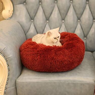 Крісло-ліжко для собак Deluxe, L, червоне (70 см), знімний чохол, для маленьких, середніх та великих собак