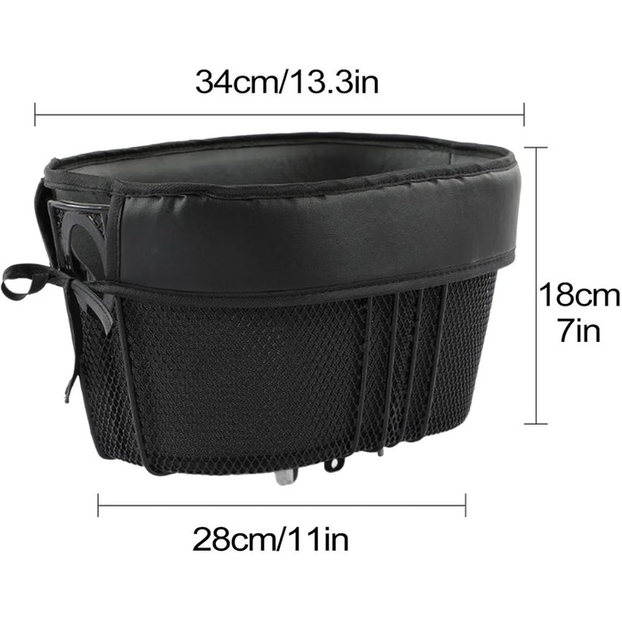 Фарбований кошик для собак на велосипед до 7.5 кг, 39 × 23 × 25 см, водонепроникний, знімний, дихаючий, для собак та котів