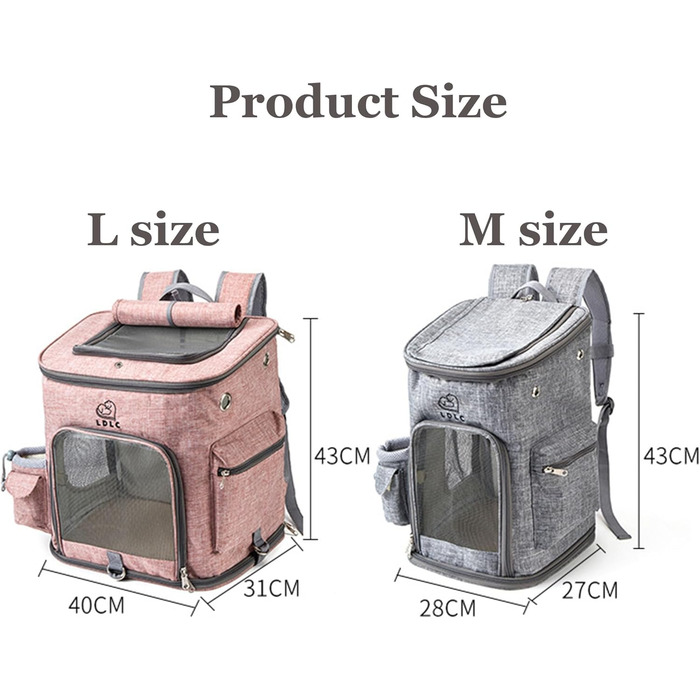 Рюкзак для собак та котів з сіткою, переноска для маленьких собак та котів, жовта, 28x27x43 см