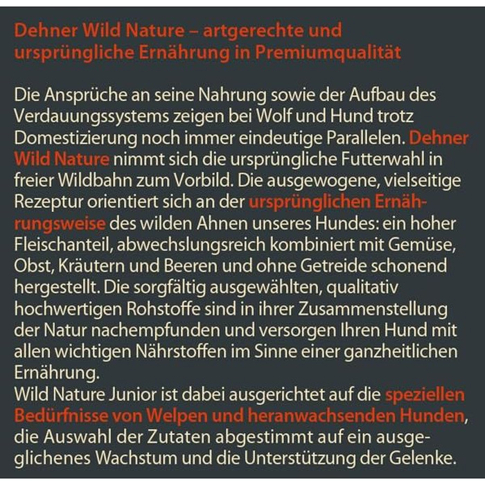 Сухий корм для дорослих собак Dehner Wild Nature Gebirgssee з лососем та куркою, беззерновий та без цукру, 4 кг