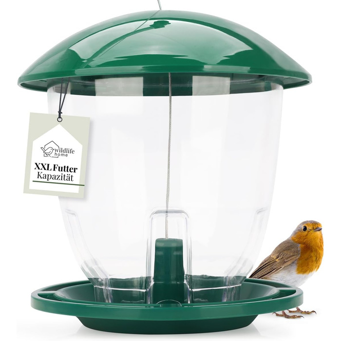 Годівниця для птахів Wildlife Home XL - велика, для вологостійкого корму, підвісна, для саду та балкону