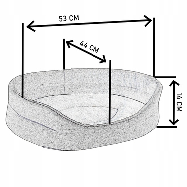 Лежак для собак та котів Poduszki24, водонепроникний, з хутряним покриттям, модель STANDARD M LEN