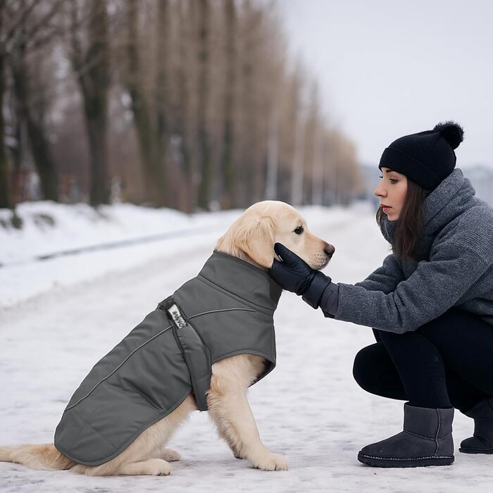 Водонепроникна тепла куртка-жилет для собак великих та середніх порід, 4XL, сірий колір