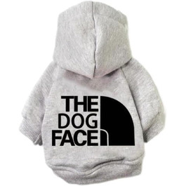 Світшот для собак Outdoor з принтом морди - теплий пуловер для маленьких та середніх собак (Чихуахуа, Бульдог) - розмір 4, XXL